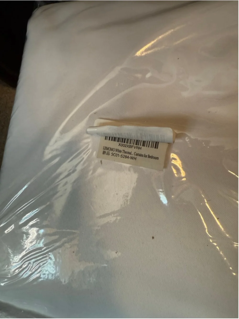LEMOMO White Blackout Curtains 52x84 Grommet Set of 2